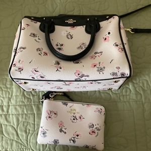 Coach purse with matching wristlet